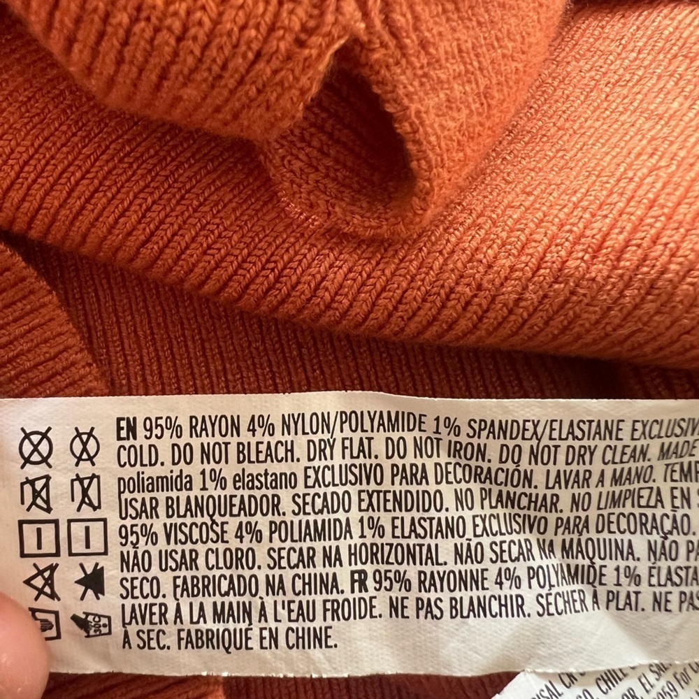 Forever 21 orange crop top new short sleeve large - Picture 7 of 8